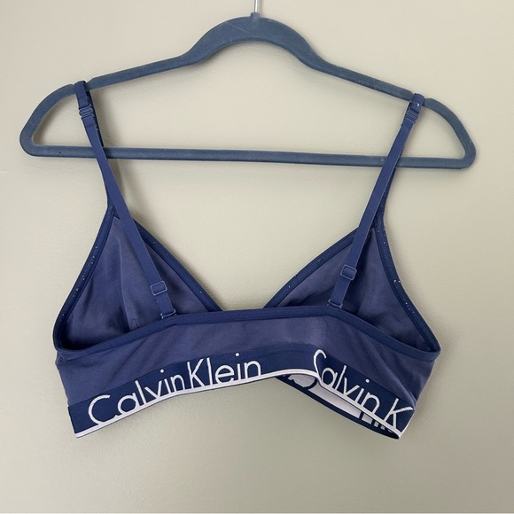 Calvin Klein Navy Blue Bralette XL | Logo Band | Comfortable Everyday Wear - Picture 2 of 4